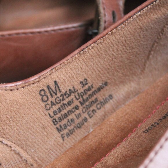 Rockport Cobb Hill Women's Brown Leather Pearl-Ch Mary Jane Flats Size 8 - Picture 8 of 8